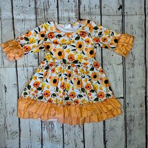 Boutique Fall/Sunflower twirl dress